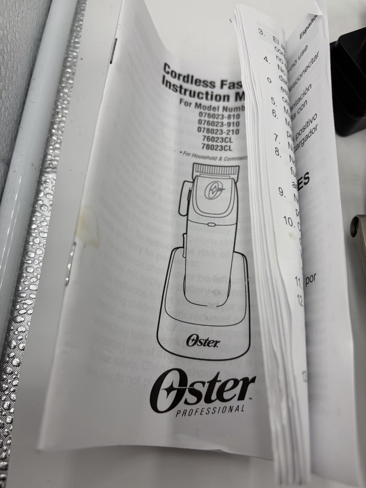 Oster Professional Fast Feed Cordless Clipper and trimmer Black/ silver set