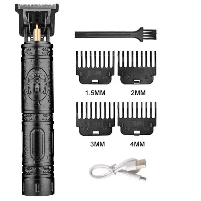 Professional Hair Clipper for Men – Rechargeable Metal Hair Trimmer Barber