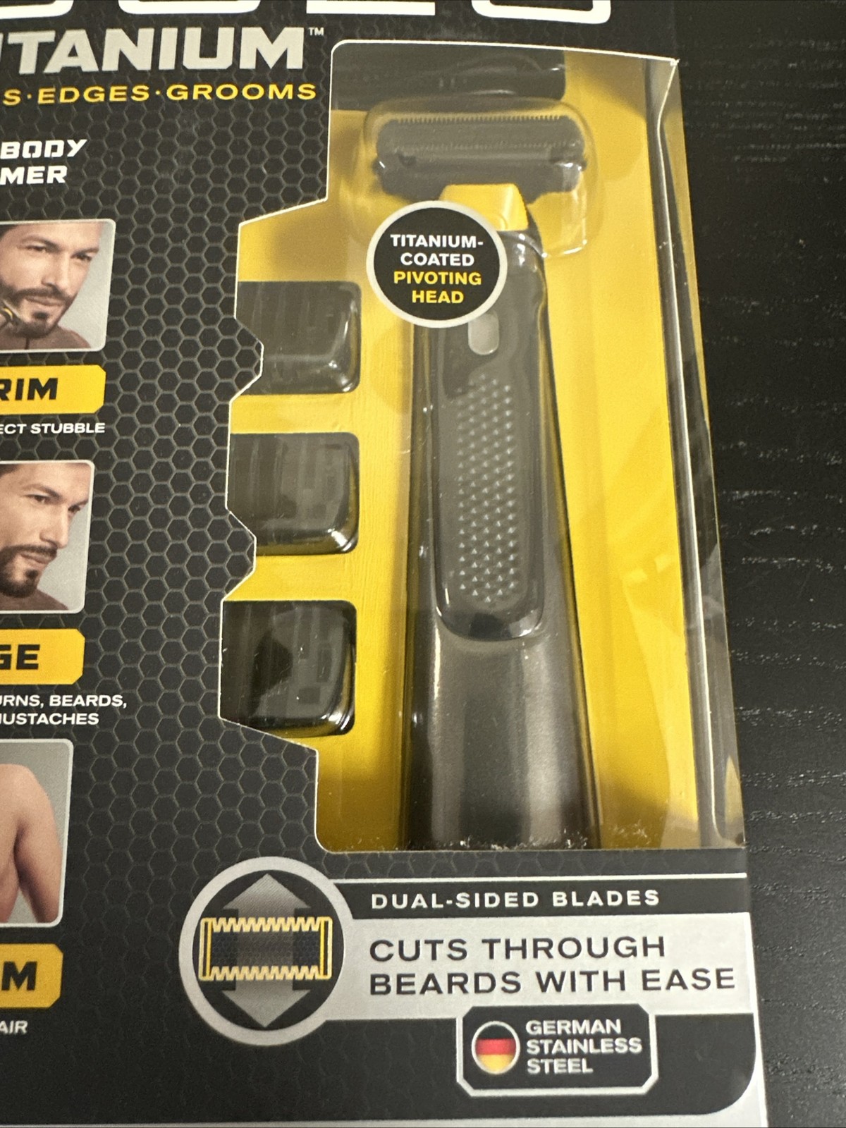 Microtouch Solo Titanium Full Body Groomer, 1x Cutting Head, 3x Trim Combs [NEW]