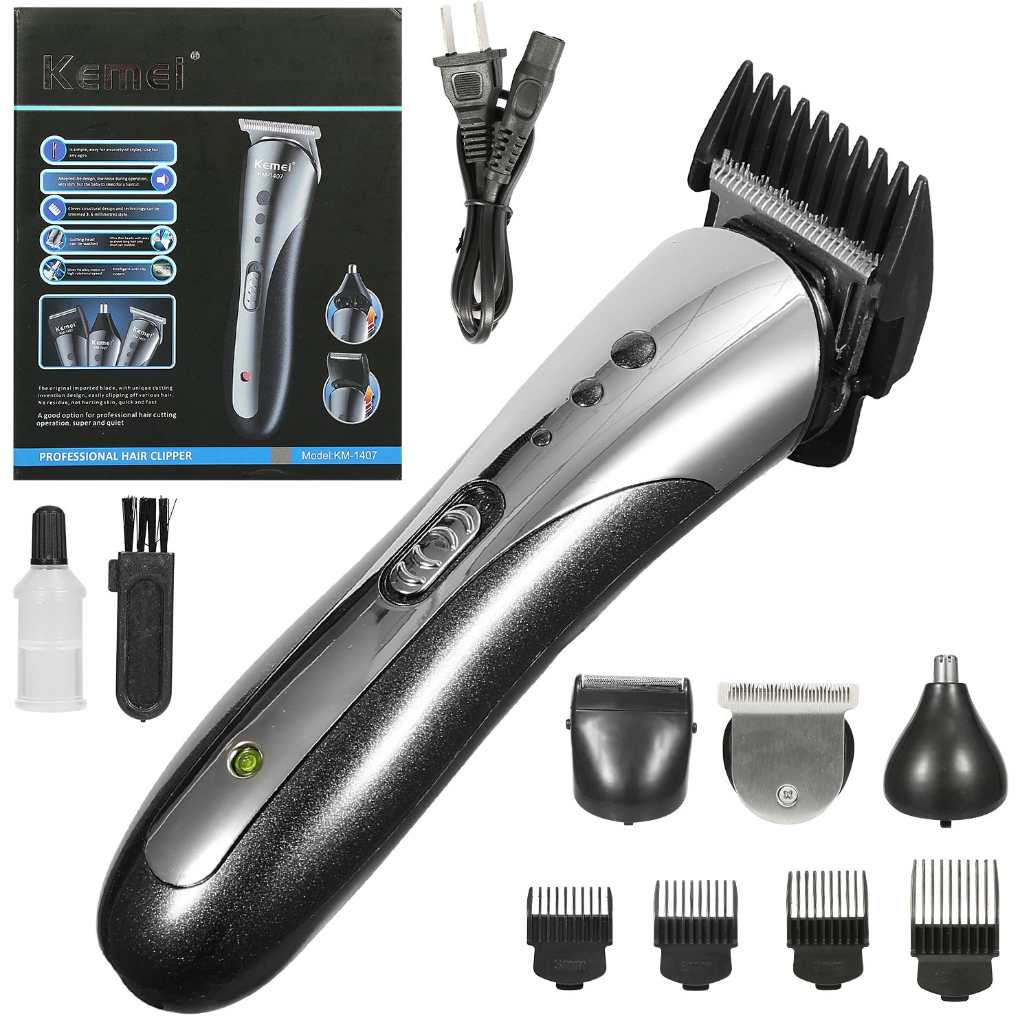 Mens Electric Shaver Trimmer Razor Rechargeable Hair Beard Nose Shaving Machine