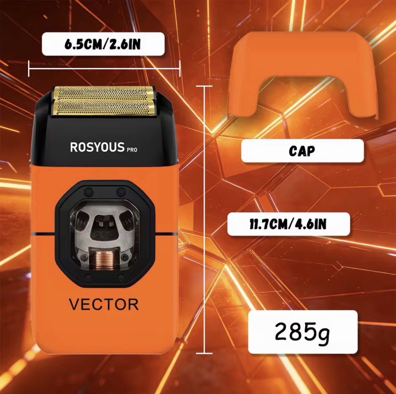 Shaver RS-999 Man Electric Shaver 13000RPM Magnetic Vector Motor Full Metal