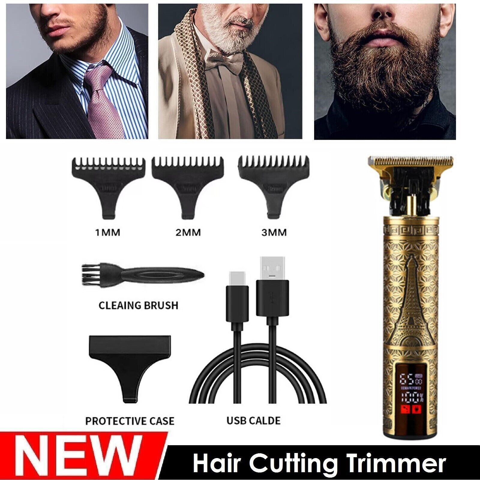 Professional Hair Clippers Trimmer for Men Cordless Beard Shaver Hair Cutter