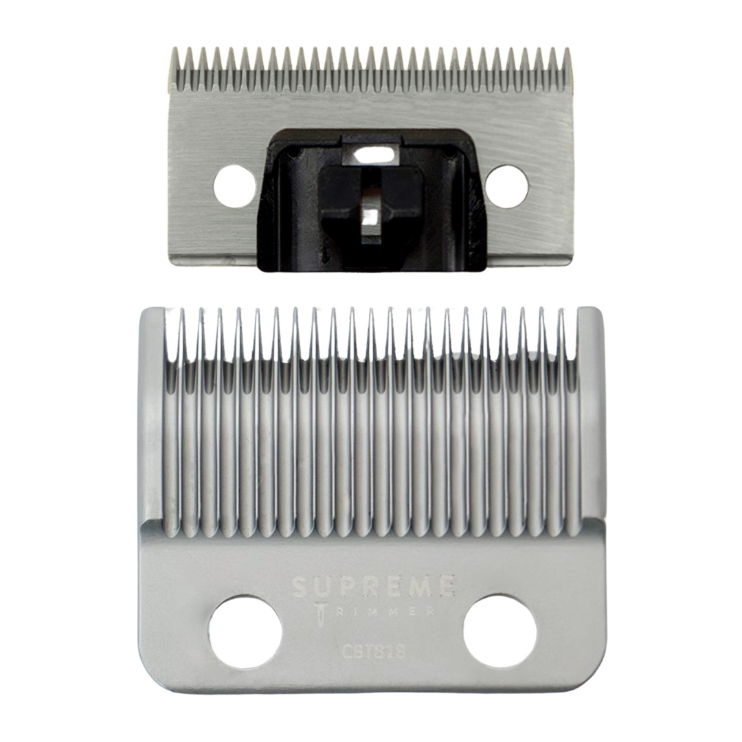 Supreme Trimmer Replacement Taper Blade CBT818 | for Clippers | Ceramic Silver