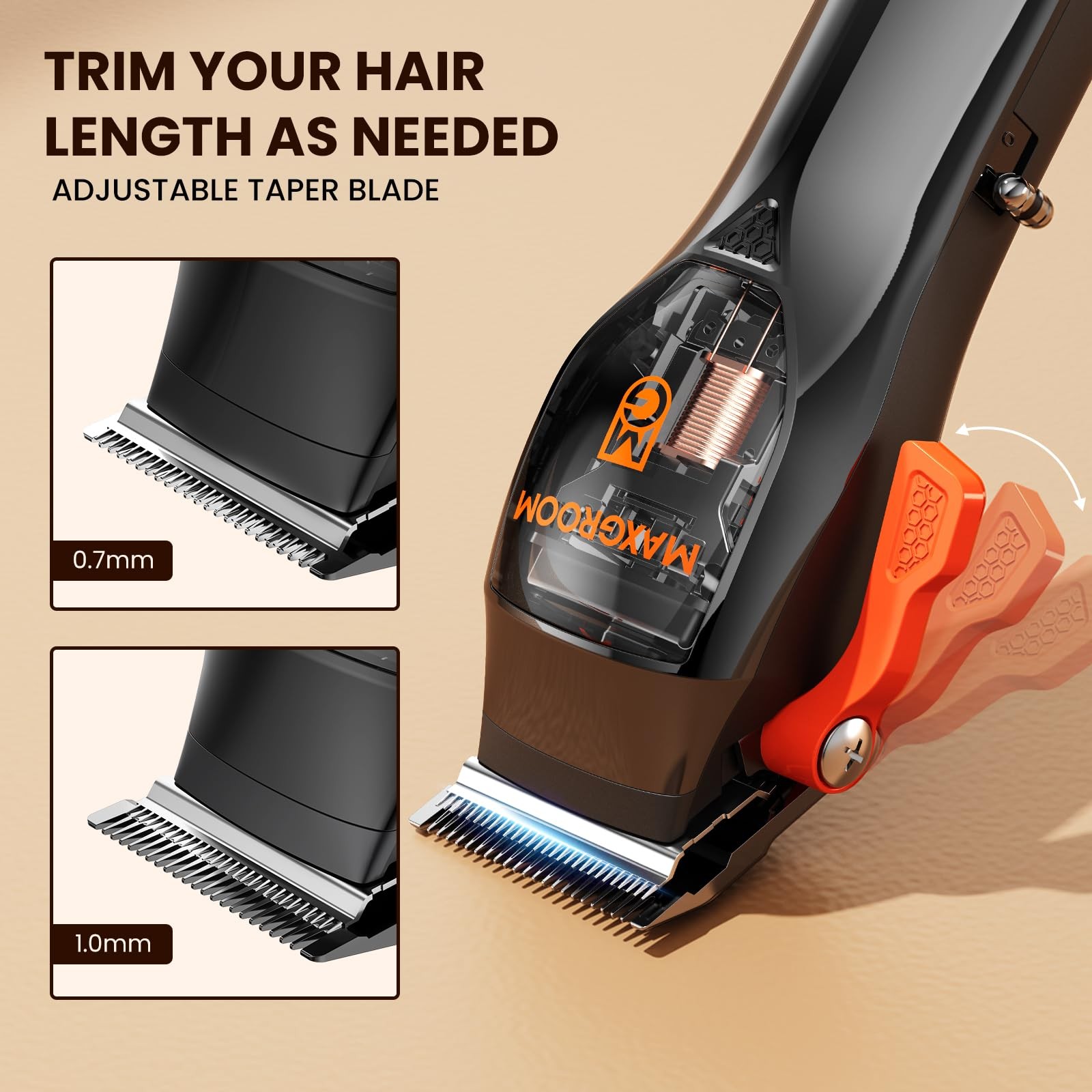 9000 RPM Professional Hair Clippers, Cordless Mens Grooming Kit