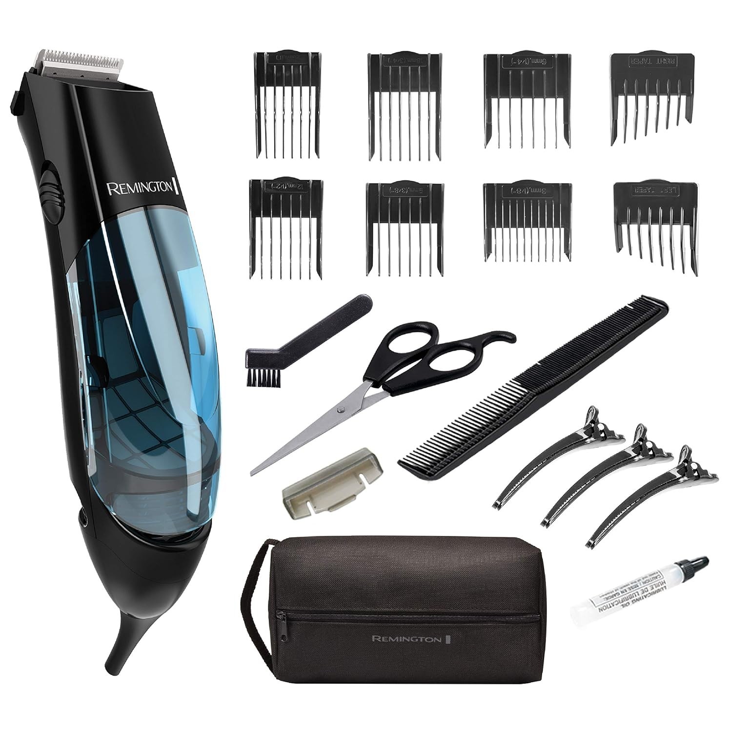Remington Vacuum Haircut Kit, Vacuum Beard Trimmer, Hair Clippers for Men with R
