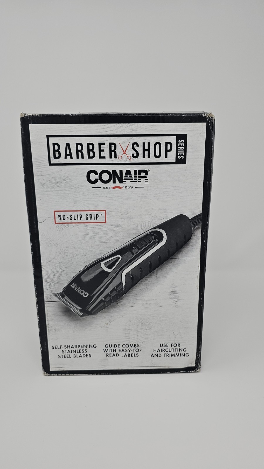 Conair Barber Hair Clippers, Barbershop Series No-Slip Grip 16-Piece Cutting Kit