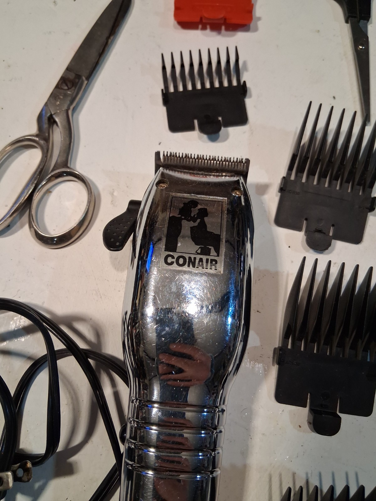 Conair Corded Electric Hair Clipper Kit w/ Guards #1-5, Combs, Scissors