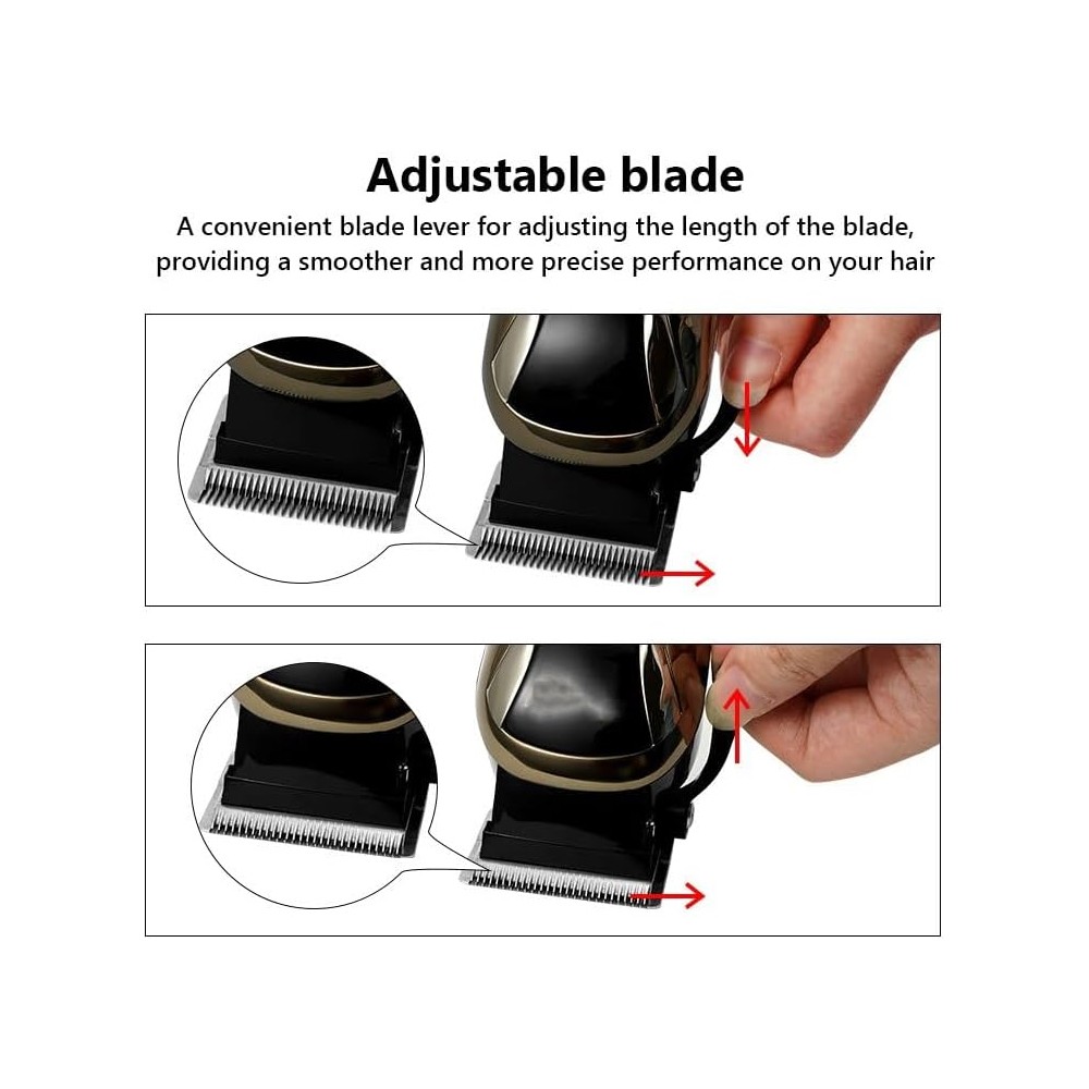 Professional Cordless Hair Clipper for Men Hair Beard Trimmer Quiet Home Barber