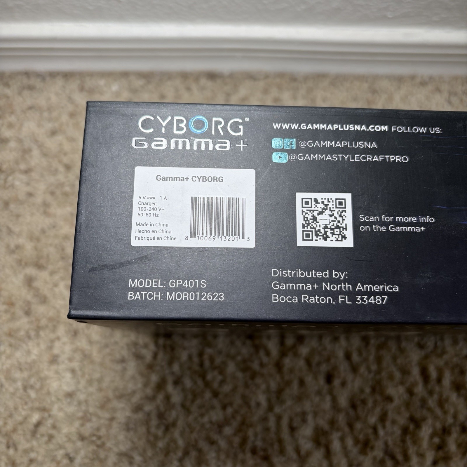 Gamma+ Cyborg Professional Metal Clipper With Digital Brushless Motor GP401S NIB