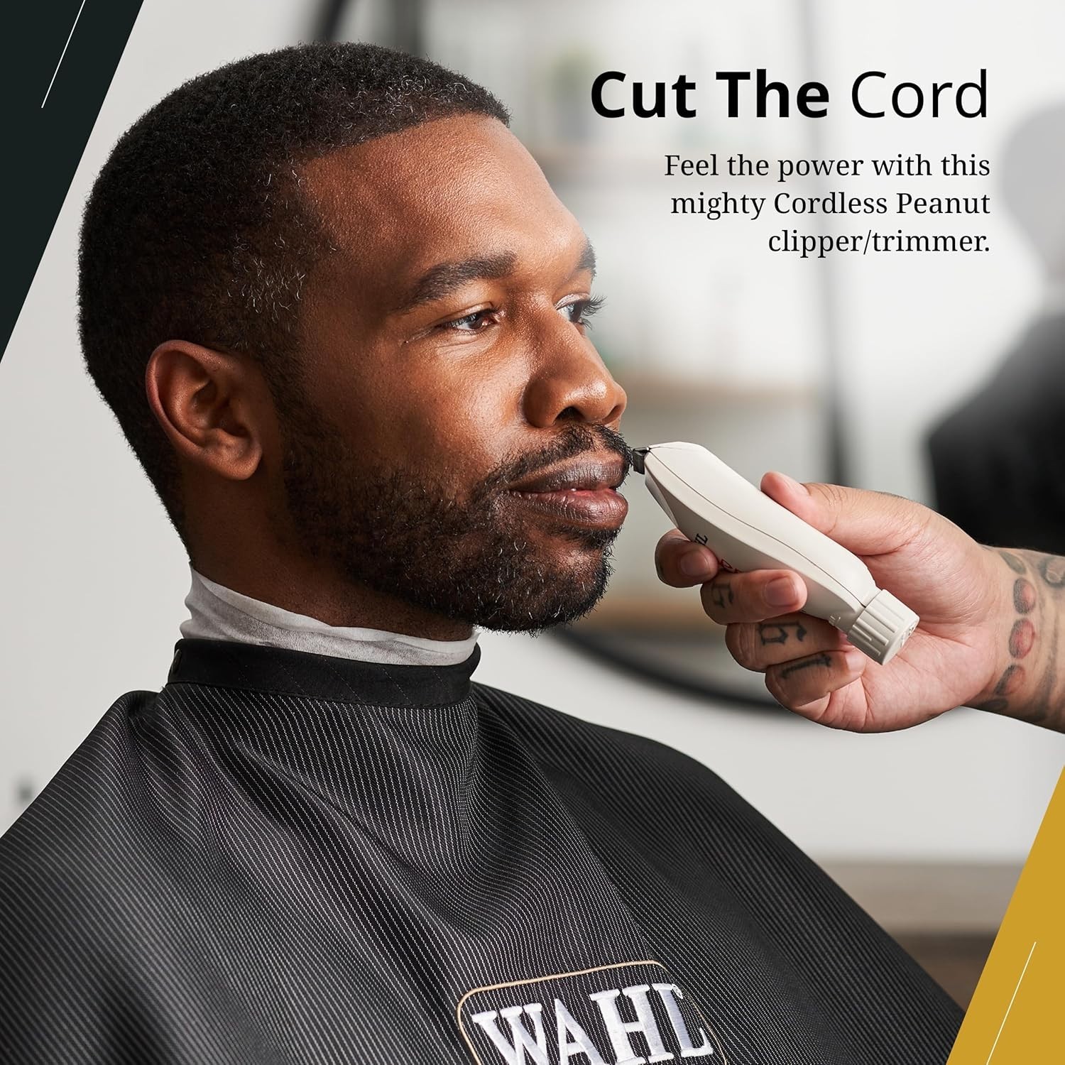 Wahl Professional Peanut Cordless Clipper/Trimmer #8663, White – Brand New