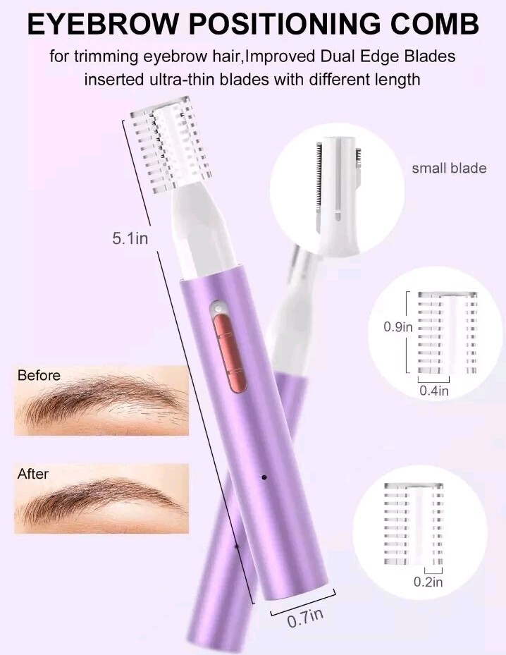 2024 USB Rechargeable Nose Hair Trimmer for Men Women,4 in 1 Painless Eyebrow208