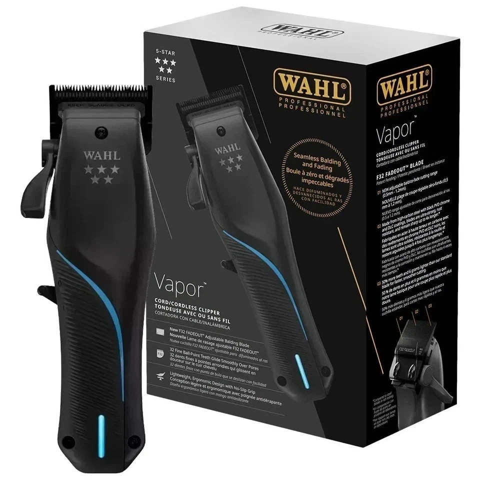 New! Wahl Professional Vapor Cord / Cordless Clipper 5-Star Series Free Ship USA