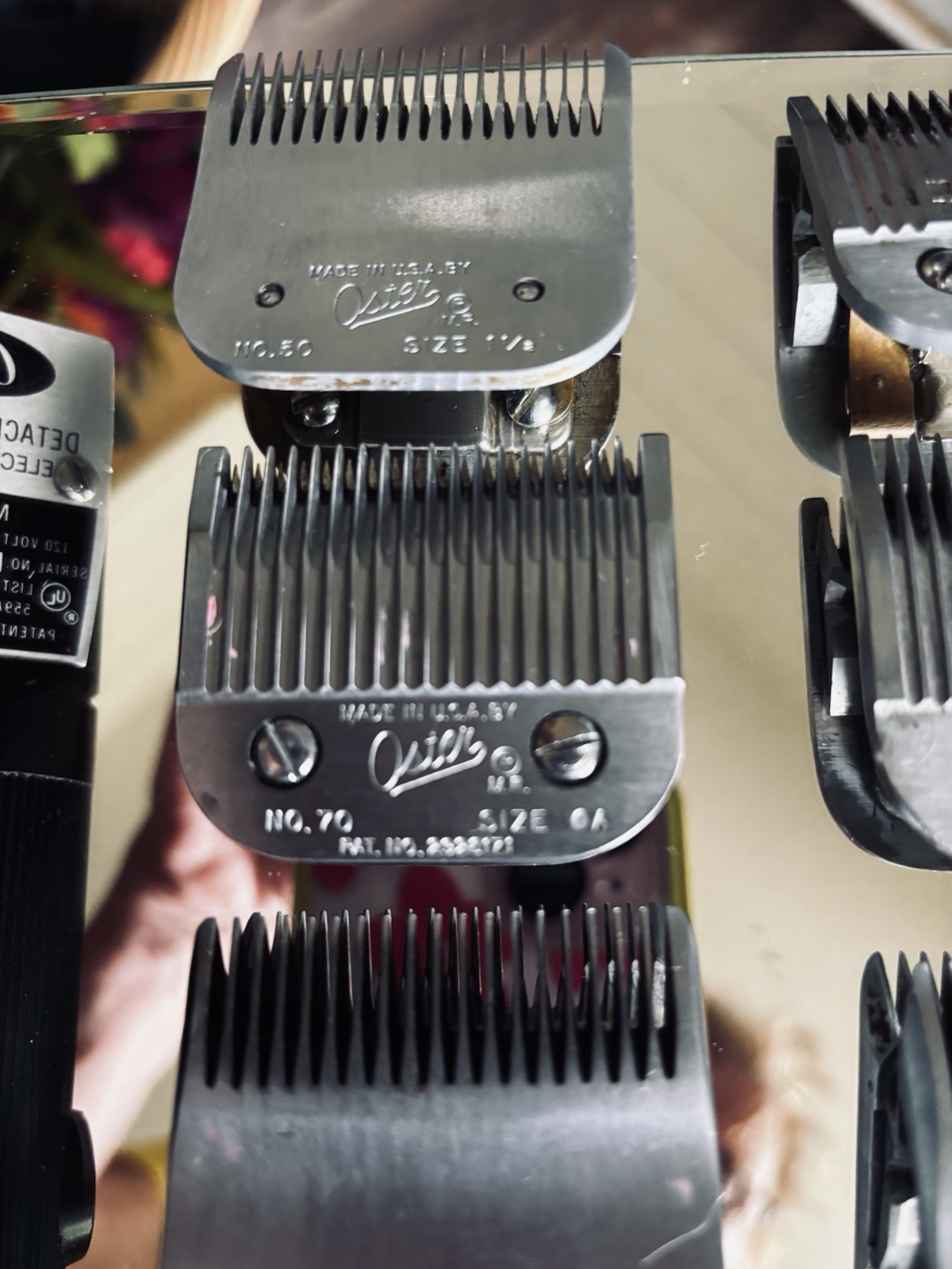 Barber Clippers Vintage Oster 76 Hair Clipper And 12 Oster Stainless Steel Blade