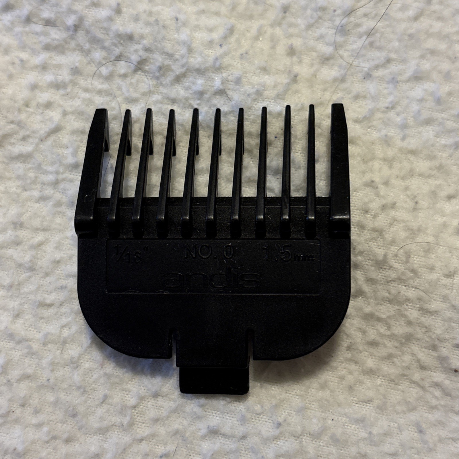 Andis Trimmer No. 0 Attachment 1/16” 1.5mm Black Plastic