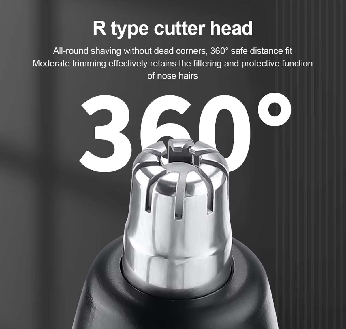 Ear and Nose Hair Trimmer with LED indicator USB Rechargeable Water Resistant