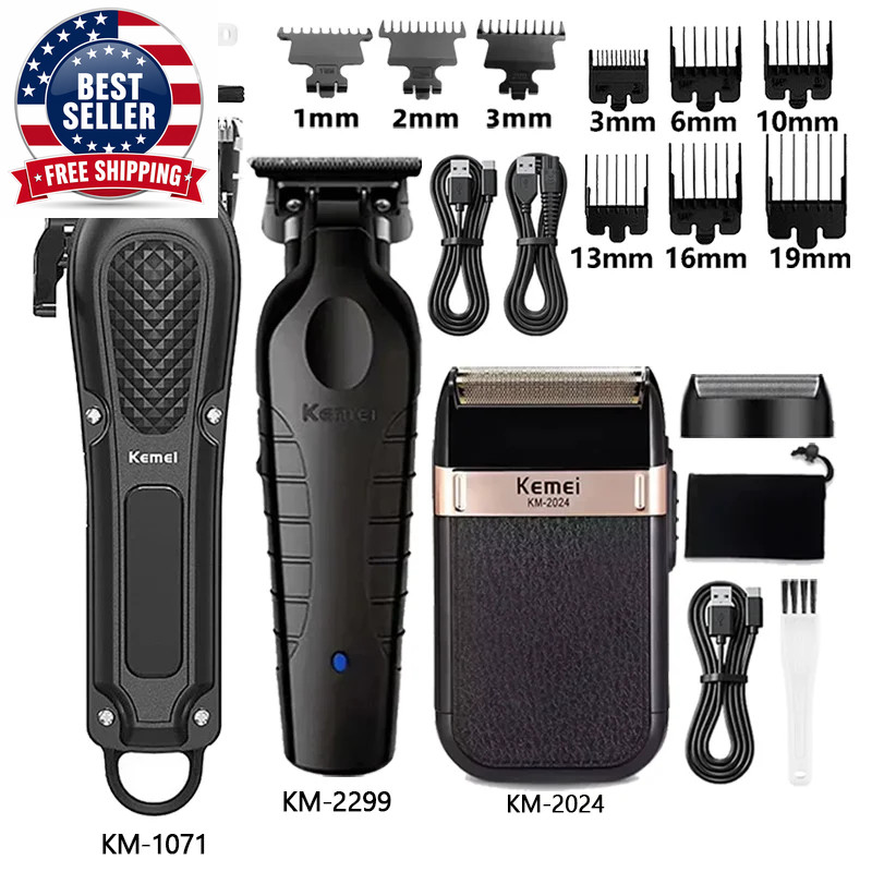 Hair Clipper Km-1071 Km-2299 Km-2024 UBS Rechargeable Cordless Beard Trimmer Pow