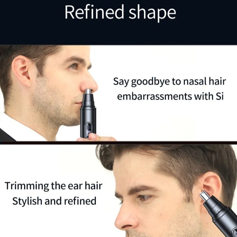 Ear and Nose Hair Trimmer with LED indicator USB Rechargeable Water Resistant