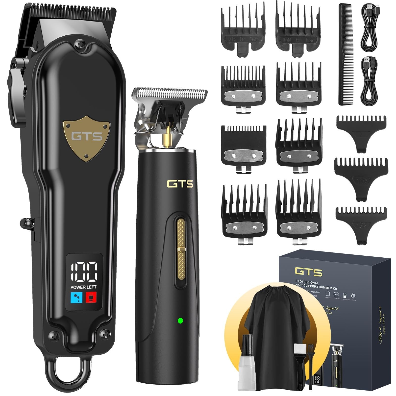 Professional Hair Clippers Set for Men – Electric Trimmer & Barber Kit, Gift Box
