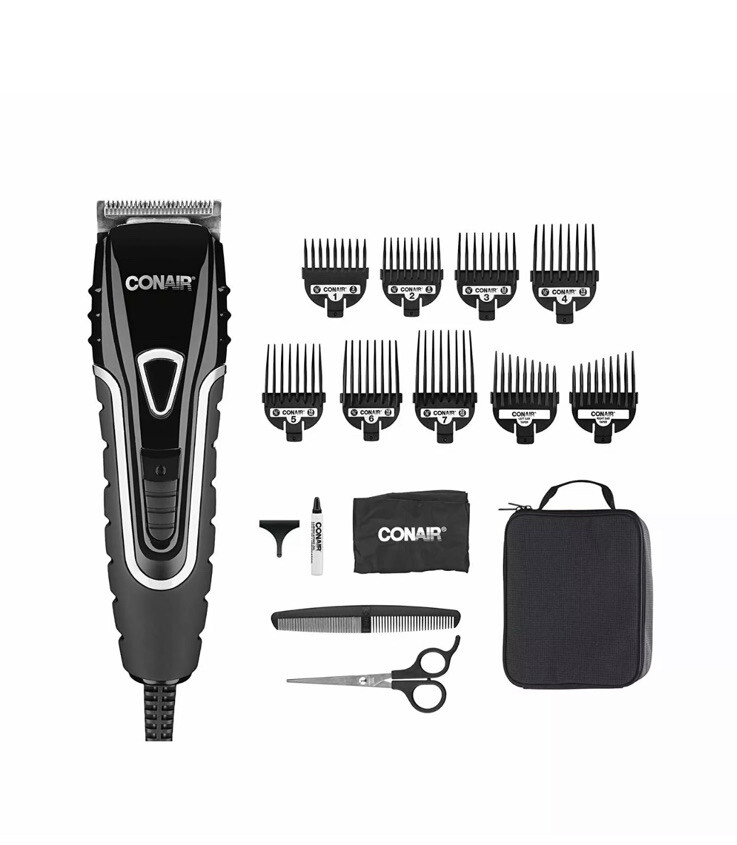 Conair Barbershop Series No-Slip Grip Home Haircut Kit Stainless Steel Blade NEW