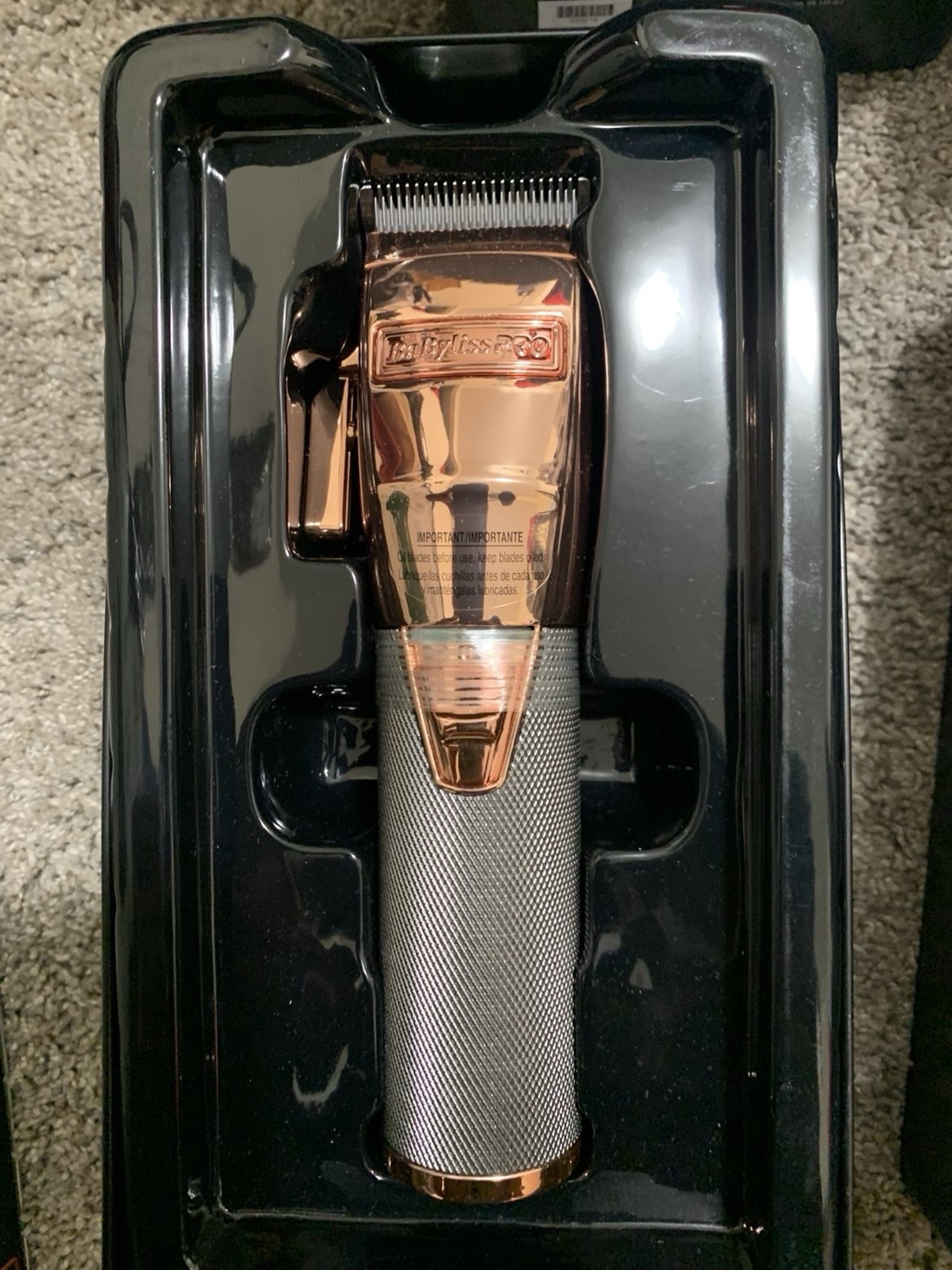 BaBylissPRO Cordless Hair Clipper, Rose Gold & Silver Unisex
