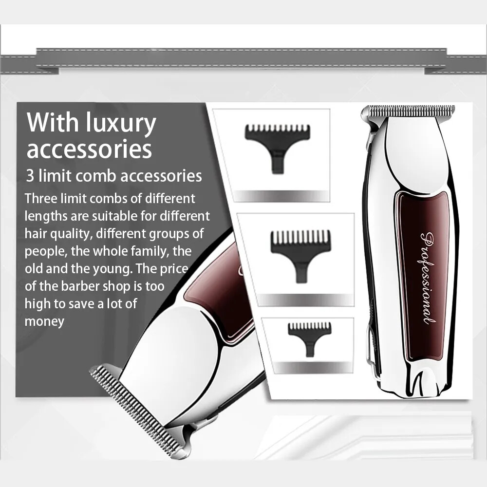 Rechargeable Cordless Hair Trimmer for Men Grooming Professional Electric Hair C