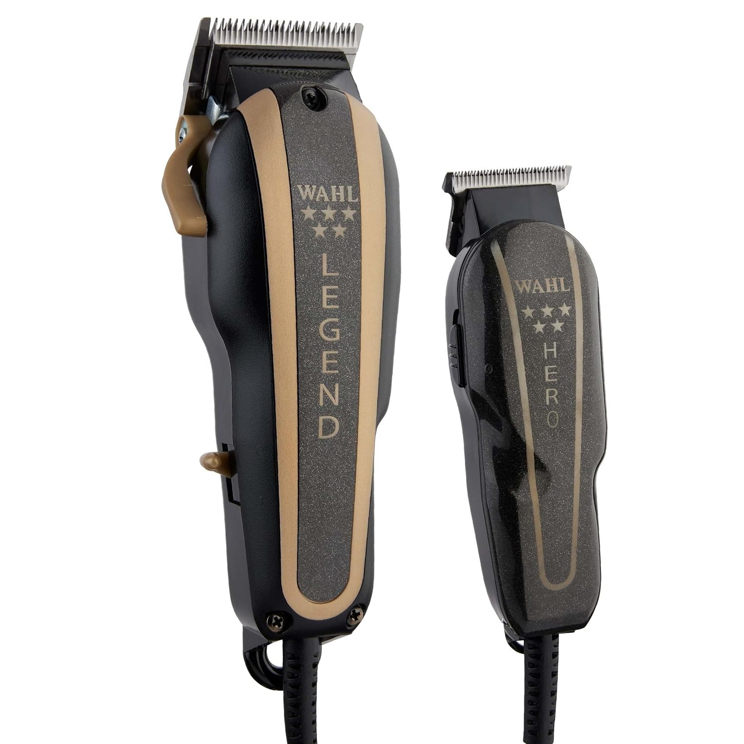 Wahl 8180 5-Star Barber Combo Legend Clipper and Hero Trimmer – Black/Gold