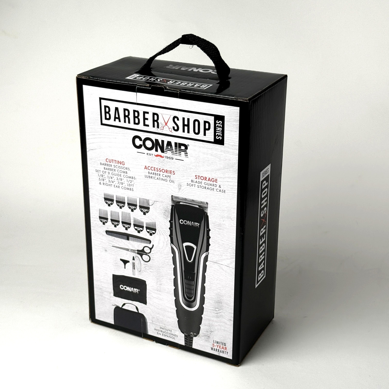 Conair Barber Hair Clippers, Barbershop Series No-Slip Grip 16 Pcs Hair Cutting