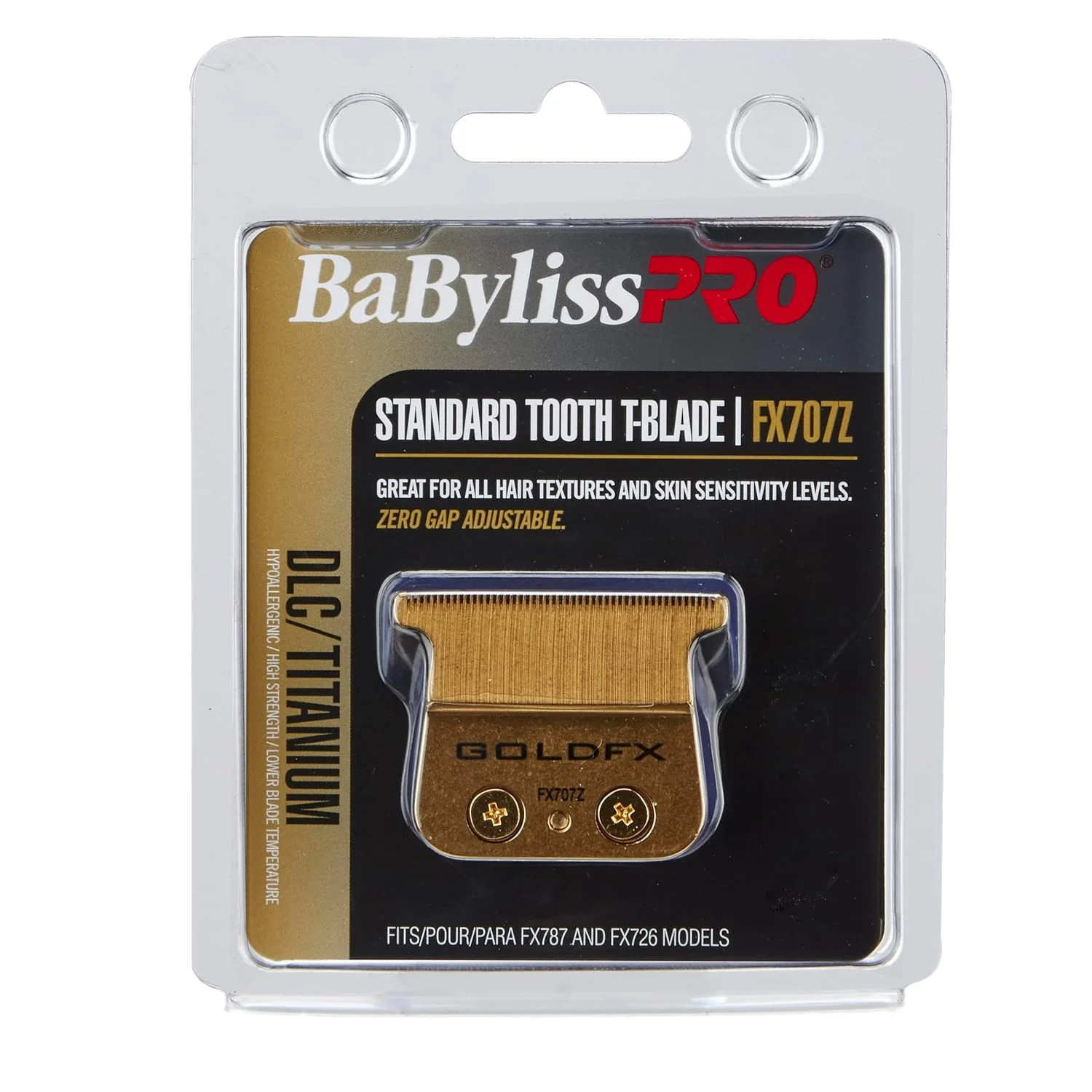 BaBylissPRO Trimmer Blade – Gold DLC/Titanium Standard Tooth (FX707Z)