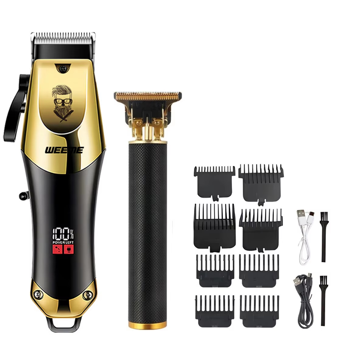 T9 Vintage Hair Clipper Beard Trimmer Rechargeable Grooming Kit Nose Trimmer USA