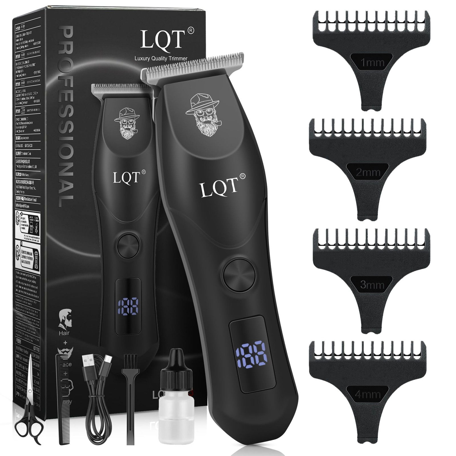 LQT Professional Hair Clippers for Men – Cordless & Corded Dual Mode, 2-Speed…