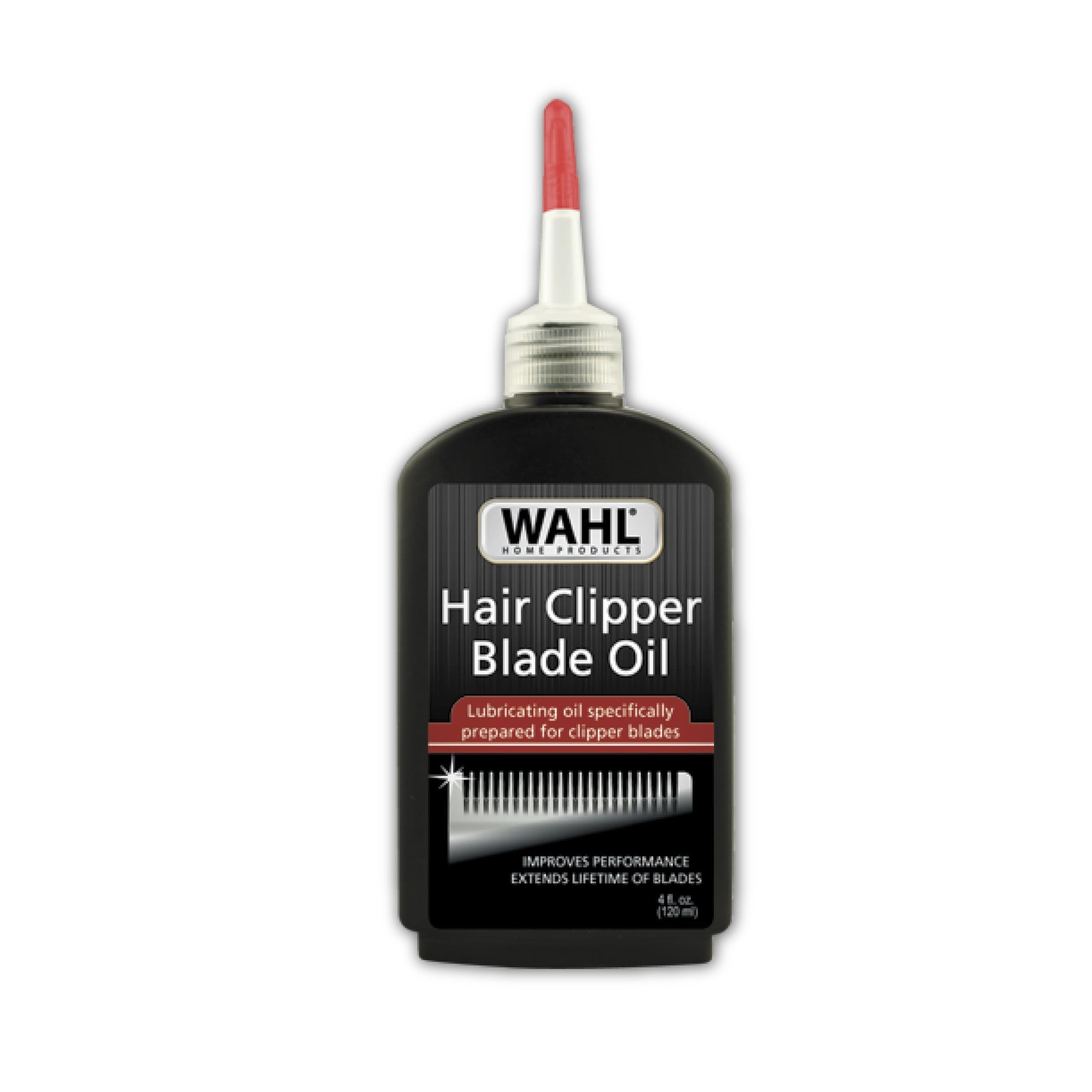Wahl Premium Hair Clipper Blade Lubricating Oil, 4 Fl Oz (Pack of 1), Black