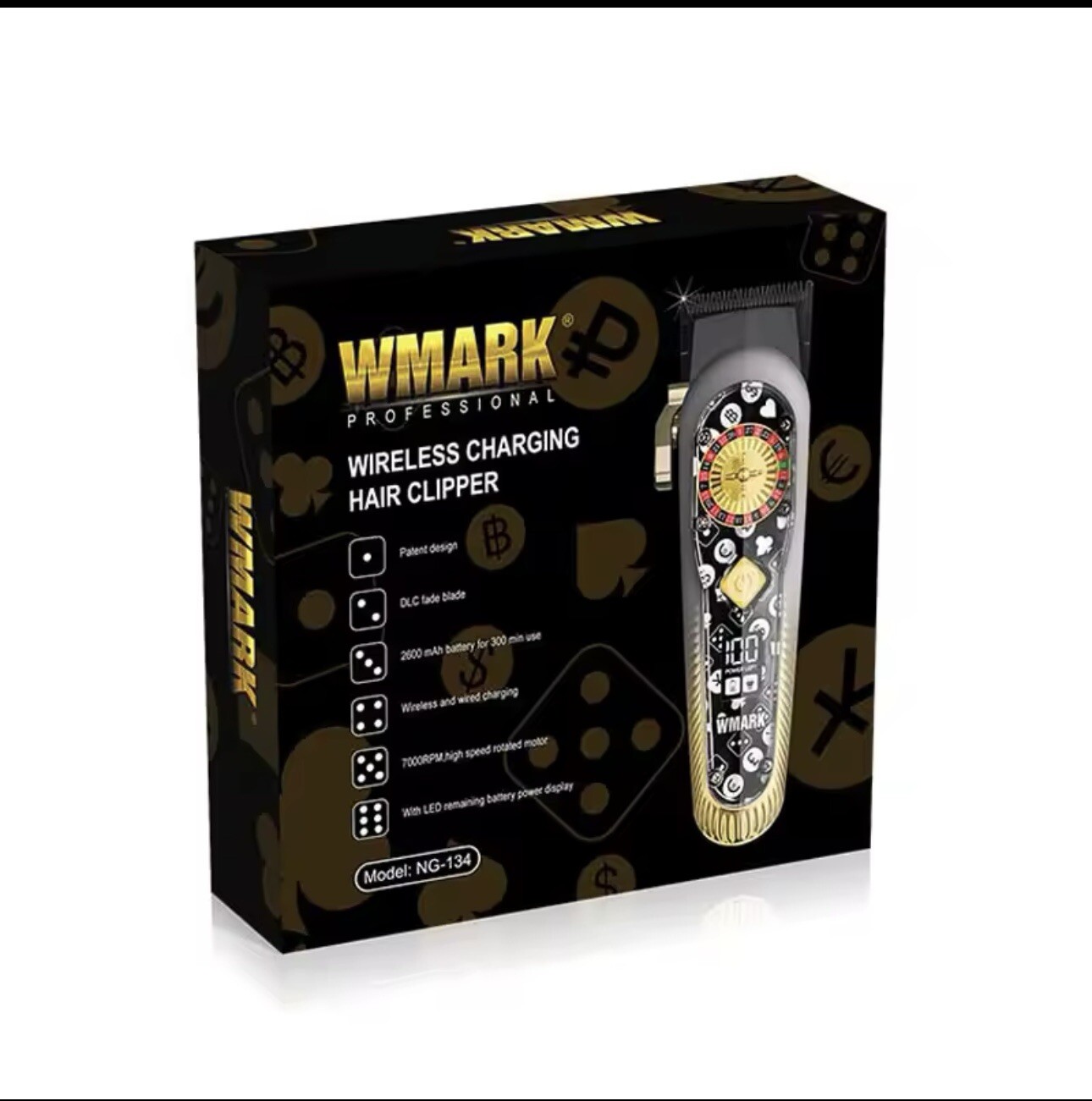 WMARK NG-134 2024, Professional Cordless Hair Clipper, Low Noise, Rechargeable