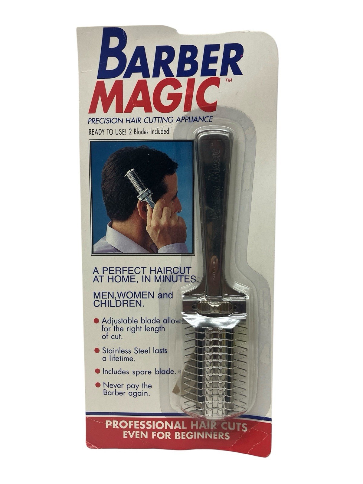 Barber Magic Precision Hair Cutting Appliance Razor Blade Cutter Stainless New