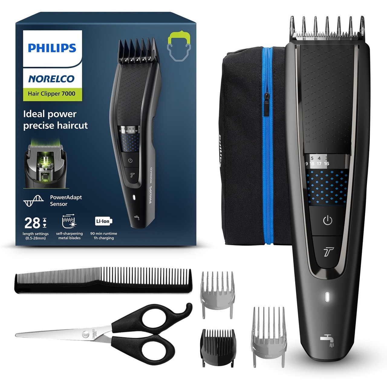 Norelco Philips Hair Clipper 7000 Series, Hair and Beard Trimmer, Precision Dial