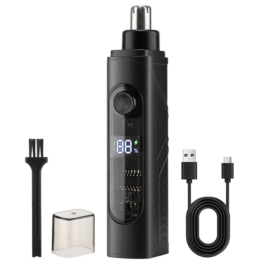 1 Set Nose Hair Trimmer USB Rechargeable Ear Eyebrow Groomer Type-A Upgrade Clip