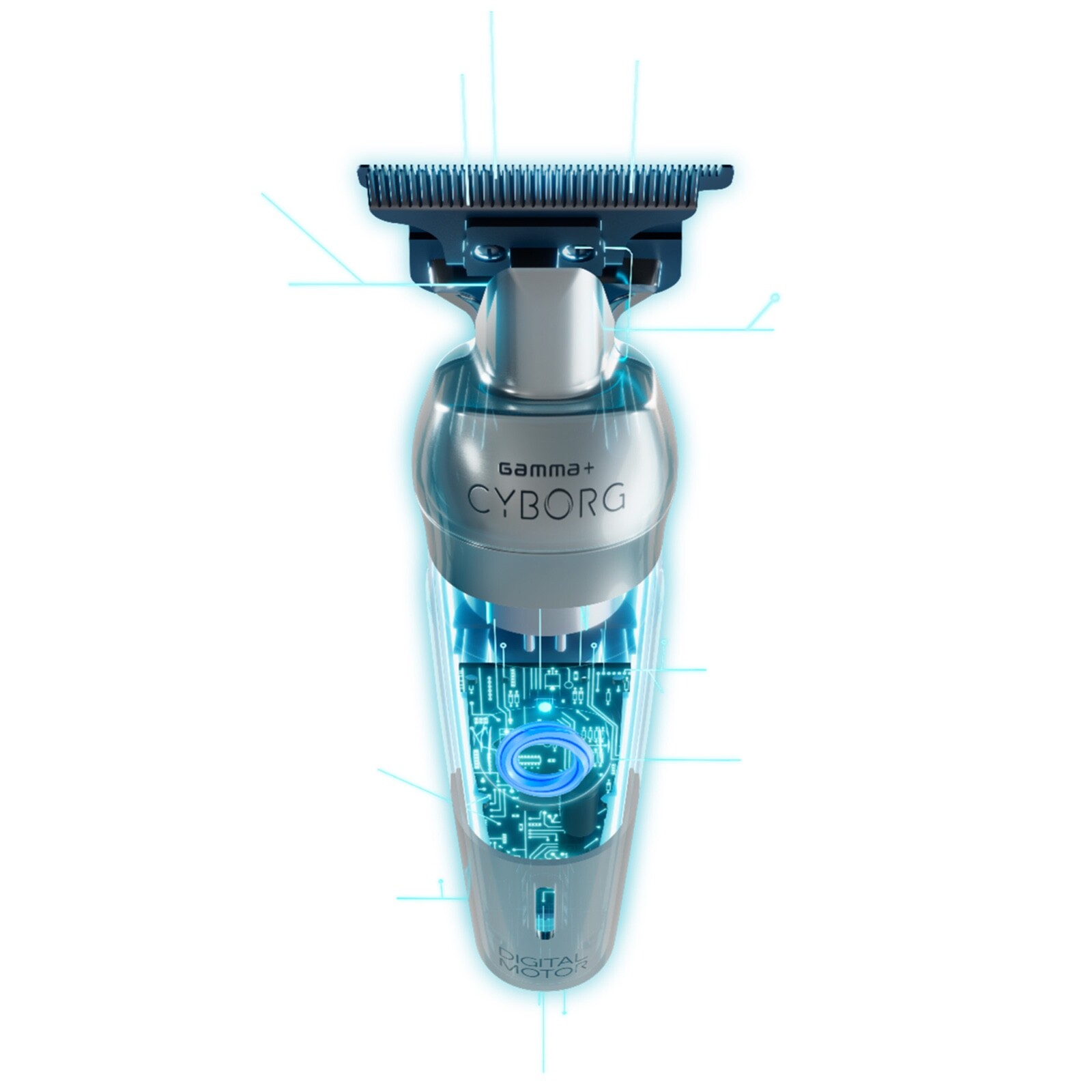 Gamma+ Cyborg Professional Metal Trimmer With Digital Brushless Motor (GP401S)