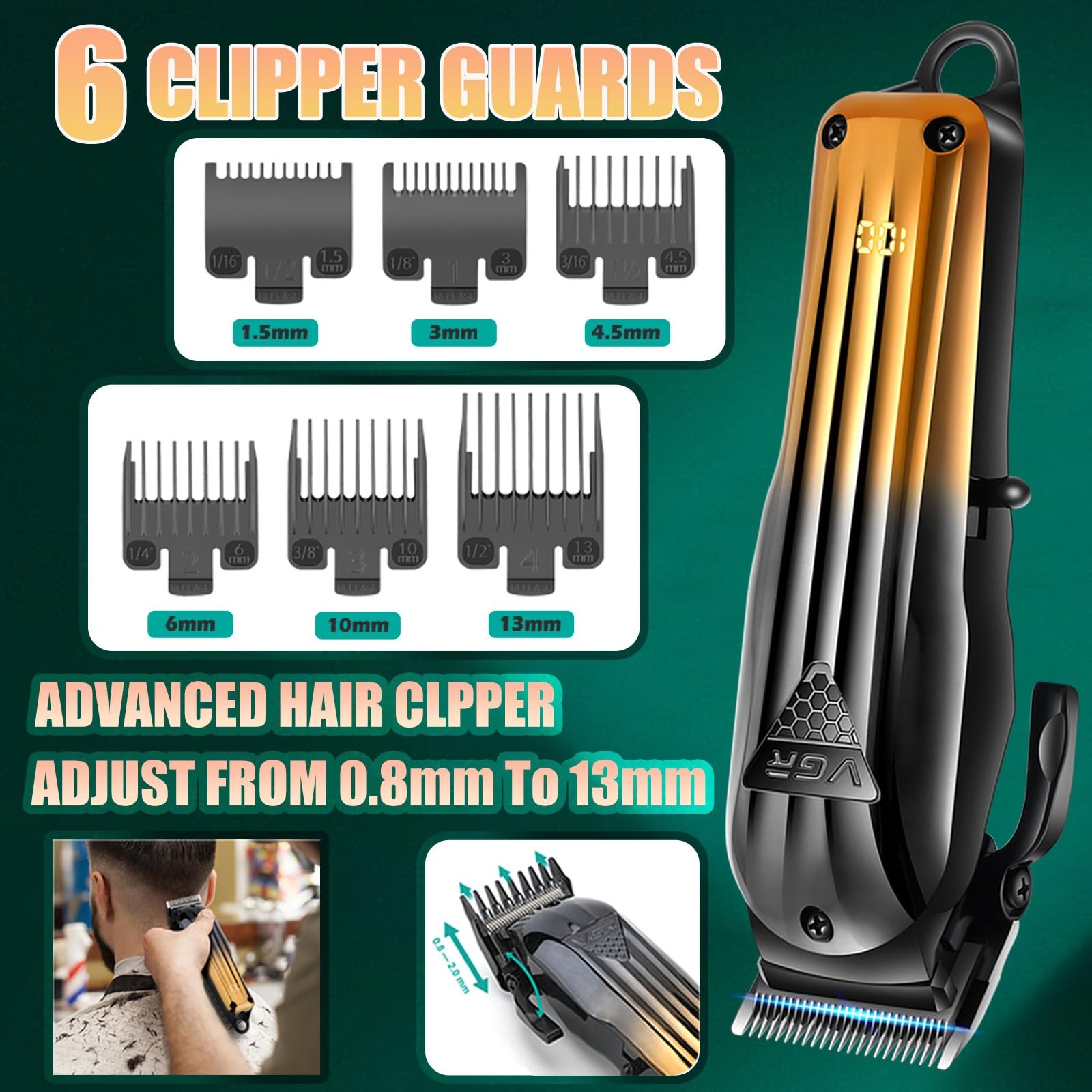 VGR 644 Professional Hair Clippers for Men with Trimmer Electric Shavers