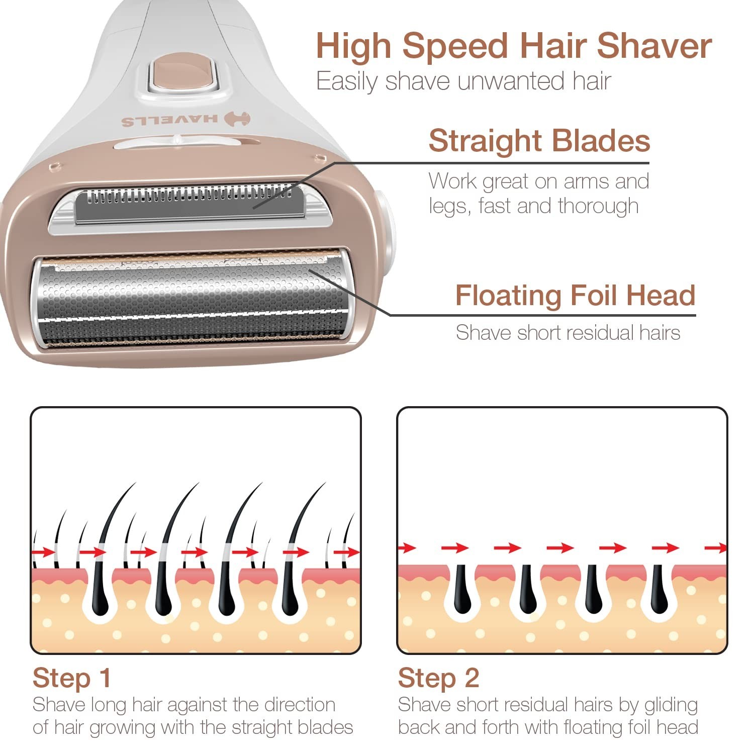 Havells FD5056 Lady Shaver Trimmer,‎FD5056,White