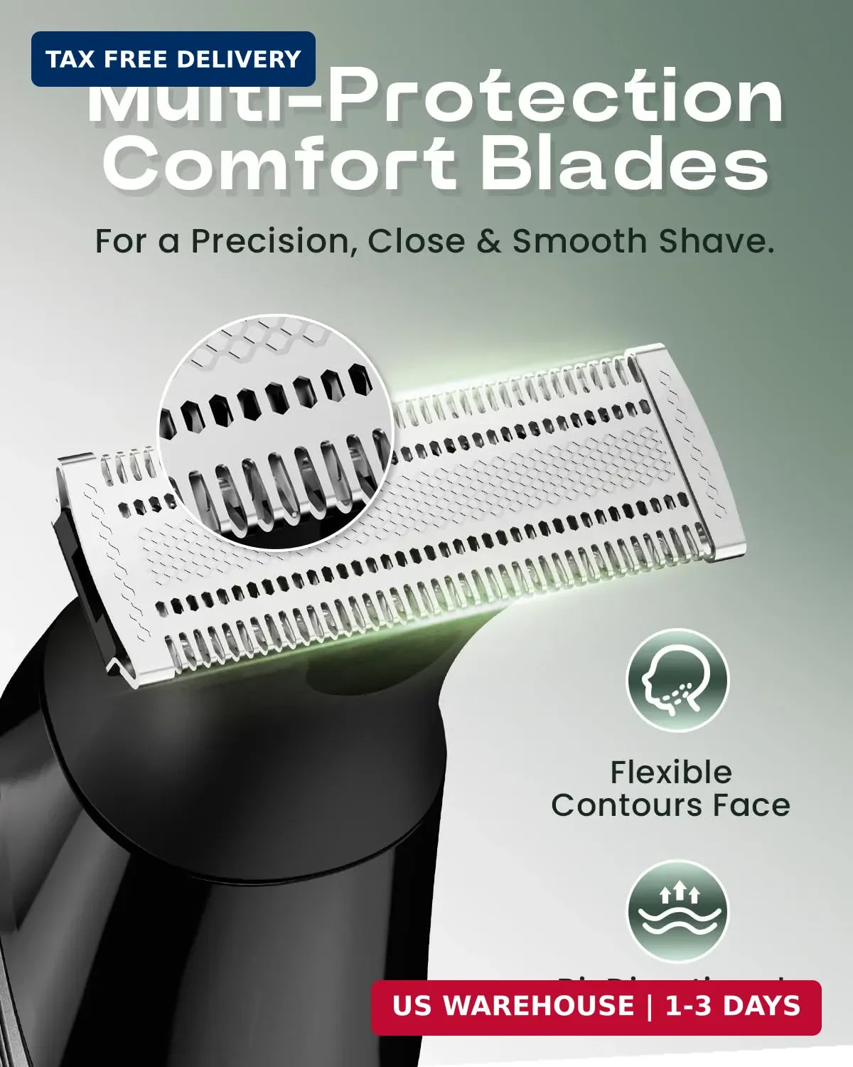 Prettywill Beard Trimmer for Men & Body Hair Trimmer, Dual-Sided Blade for Beard