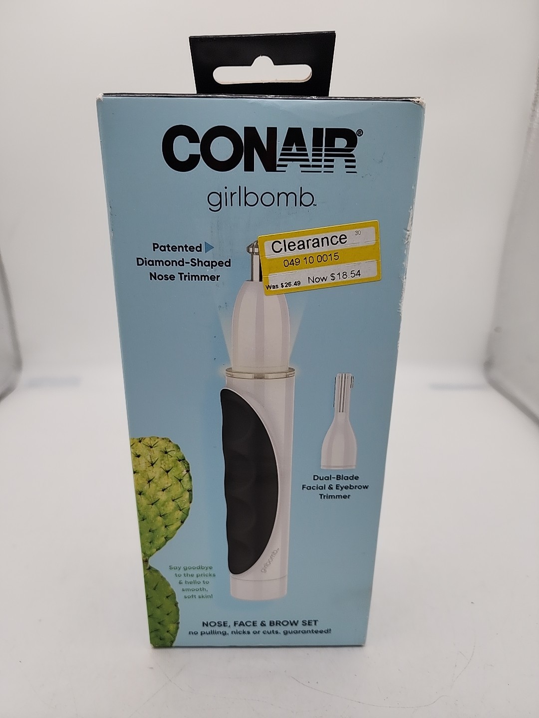Conair Girlbomb Nose, Face & Dual Blade Facial Eyebrow Hair Trimmer Set NEW