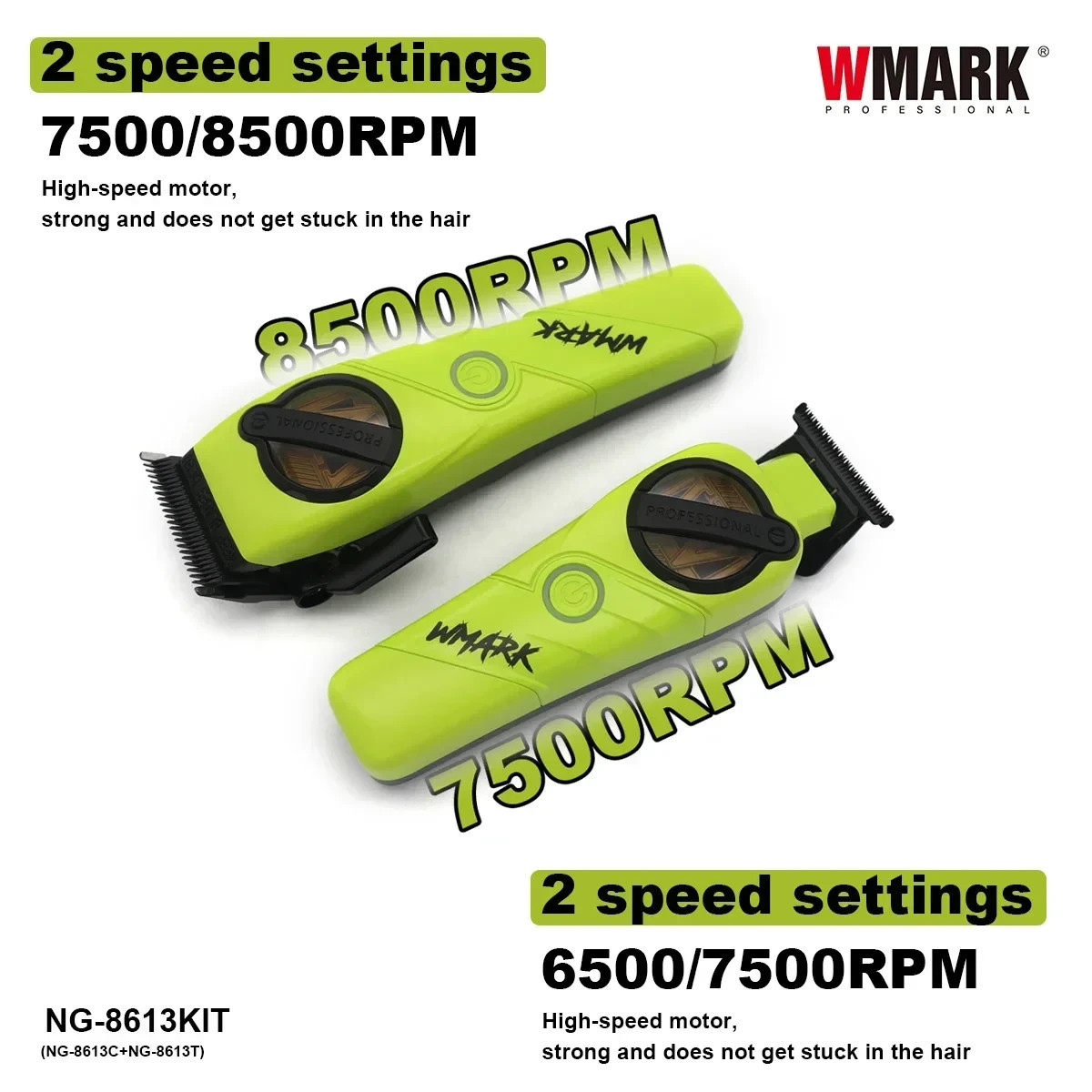 WMARK NG-8613KIT Pro Hair Cutting Kit – Fast, Cordless Clipper + Trimmer