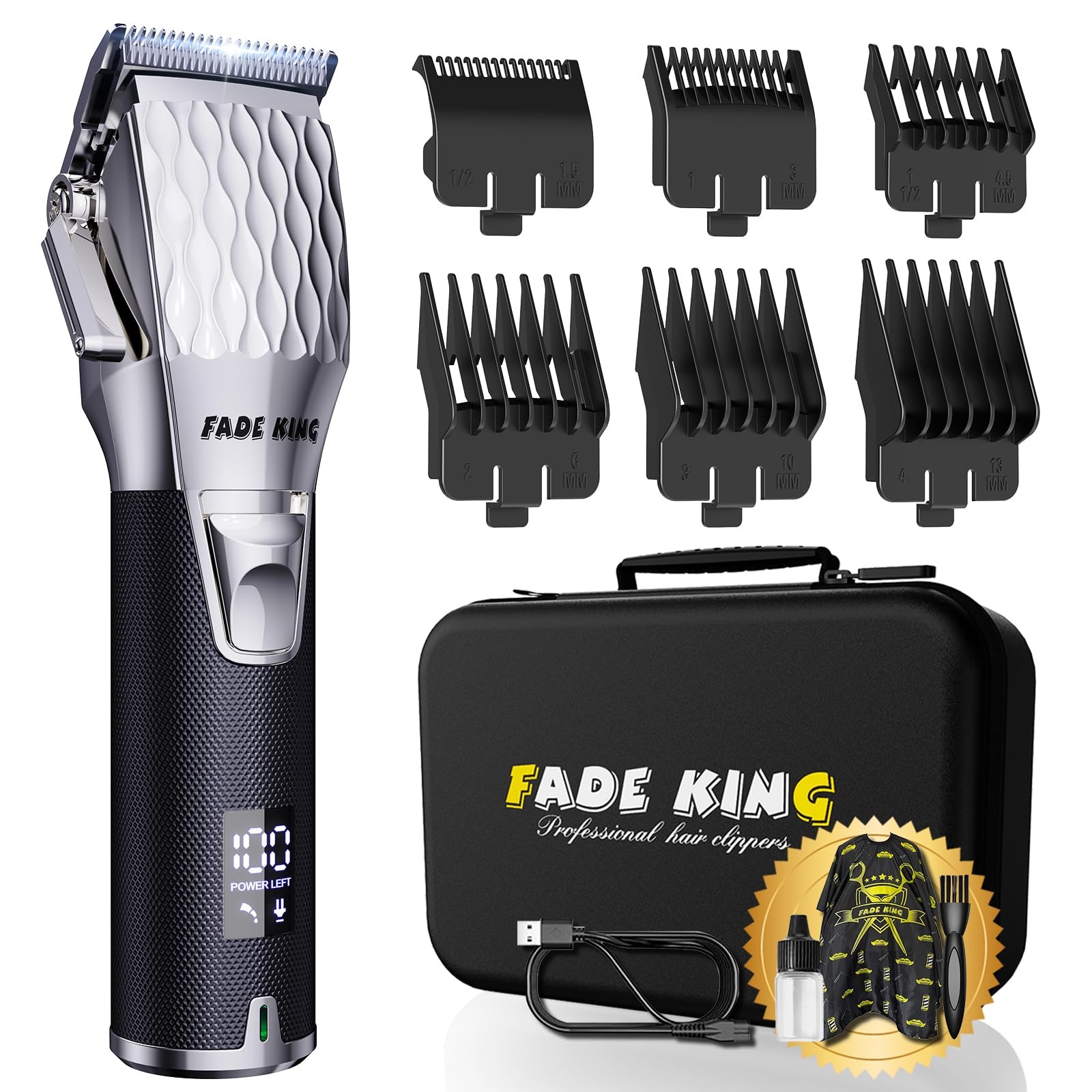 Fade King Hair Clippers for Men – Professional Clippers for Hair Cutting, Beard