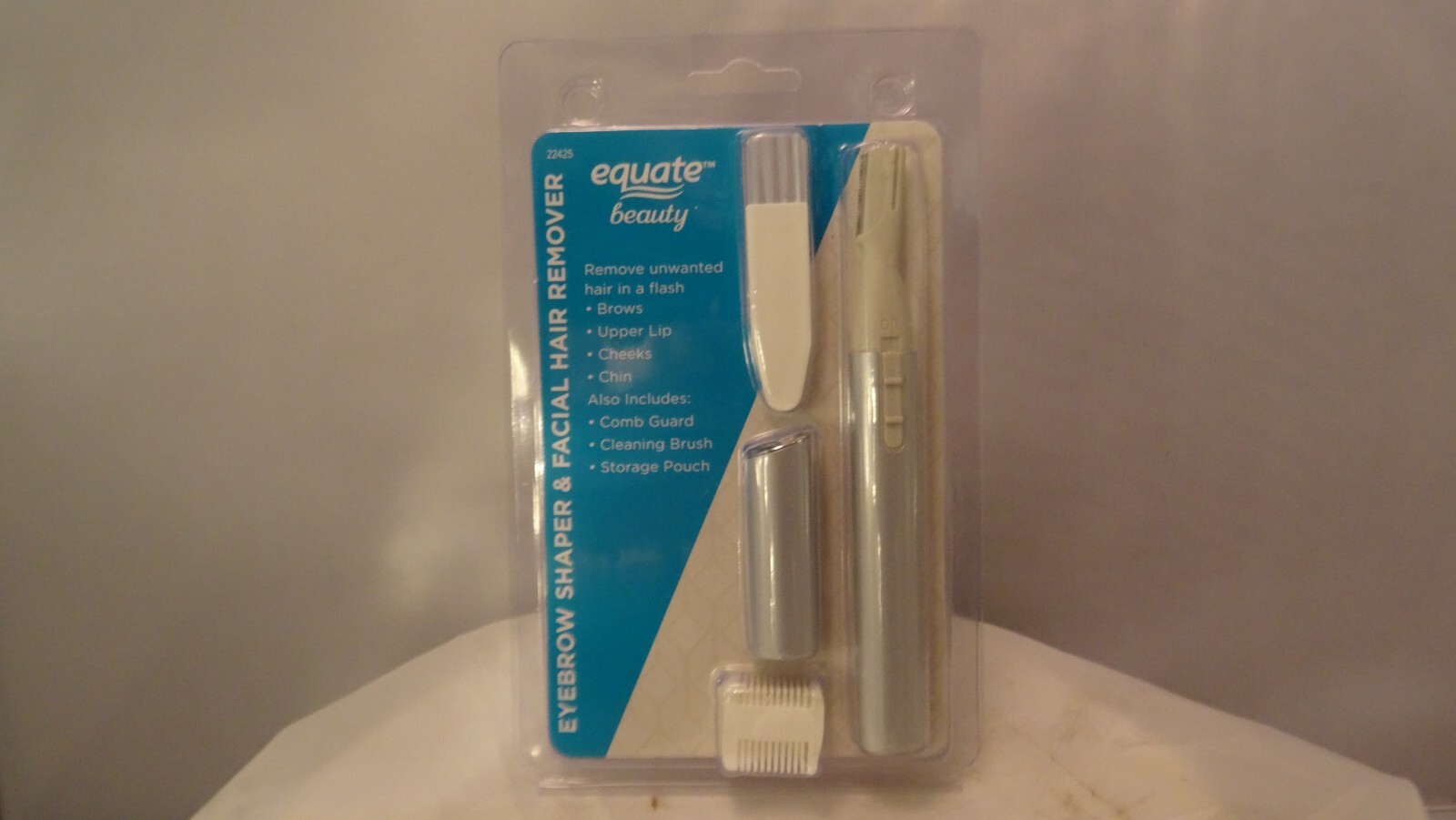 Equate Beauty EYEBROW SHAPER & FACIAL HAIR REMOVER with Comb Guard,Brush,Pouch