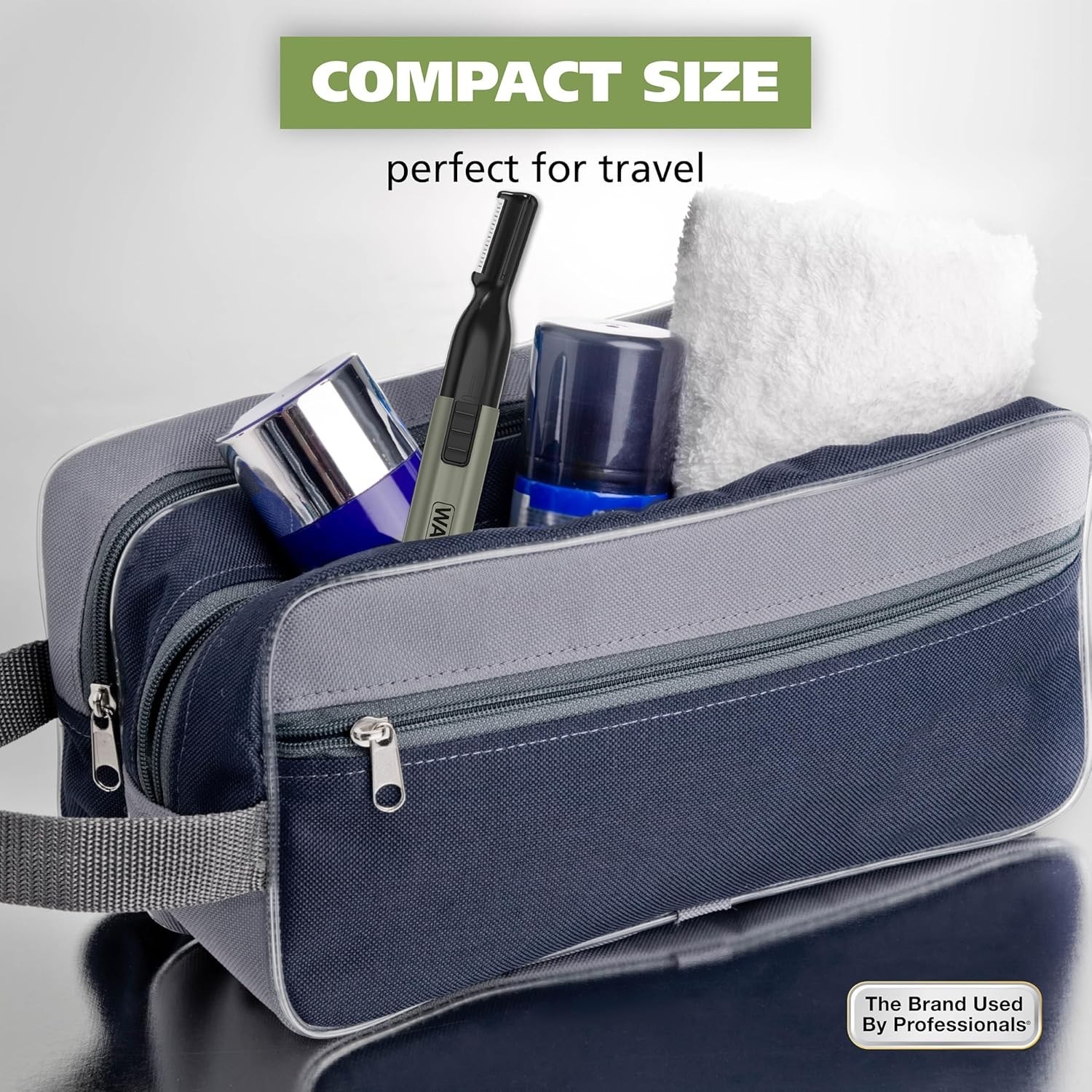 Micro Groomsman Battery Personal Trimmer for Hygienic Grooming with Rinseable