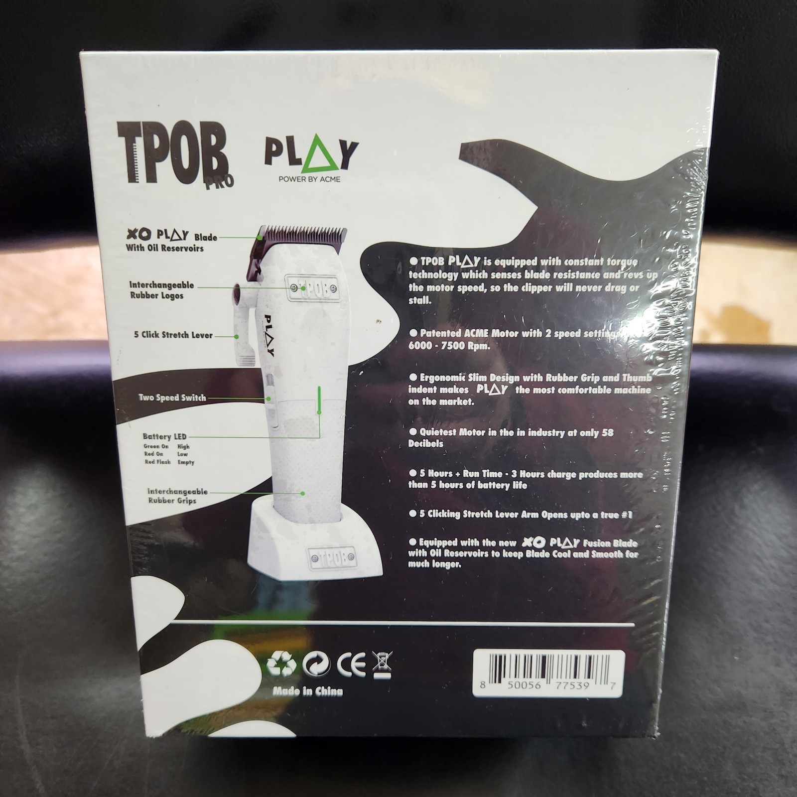 TPOB PLAY Clipper White (Whiteout Edition) Charging Stand & Guards Brand NEW
