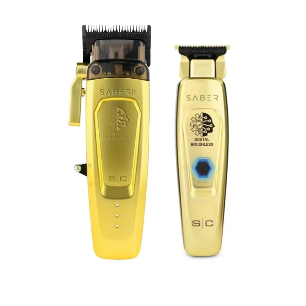 StyleCraft by Silver Bullet Saber Hair Trimmer Gold – Digital Brushless Motor