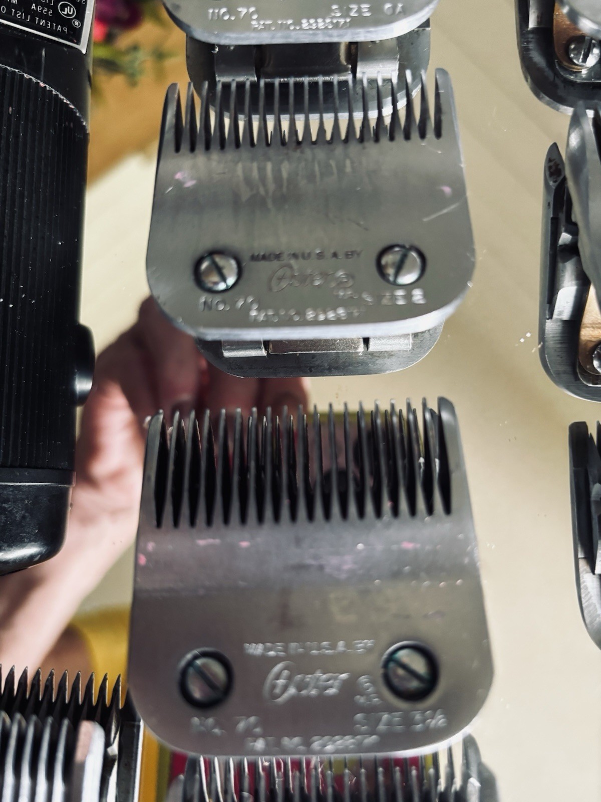 Barber Clippers Vintage Oster 76 Hair Clipper And 12 Oster Stainless Steel Blade