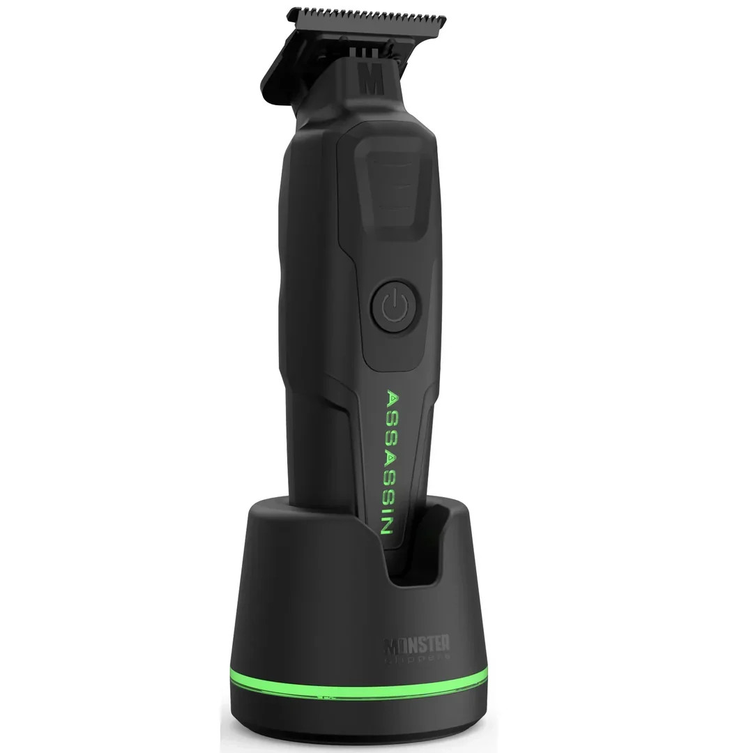 Monster Assassin Trimmer – DLC Zero-Gap T-Blade, Cordless Precision Barber Tool