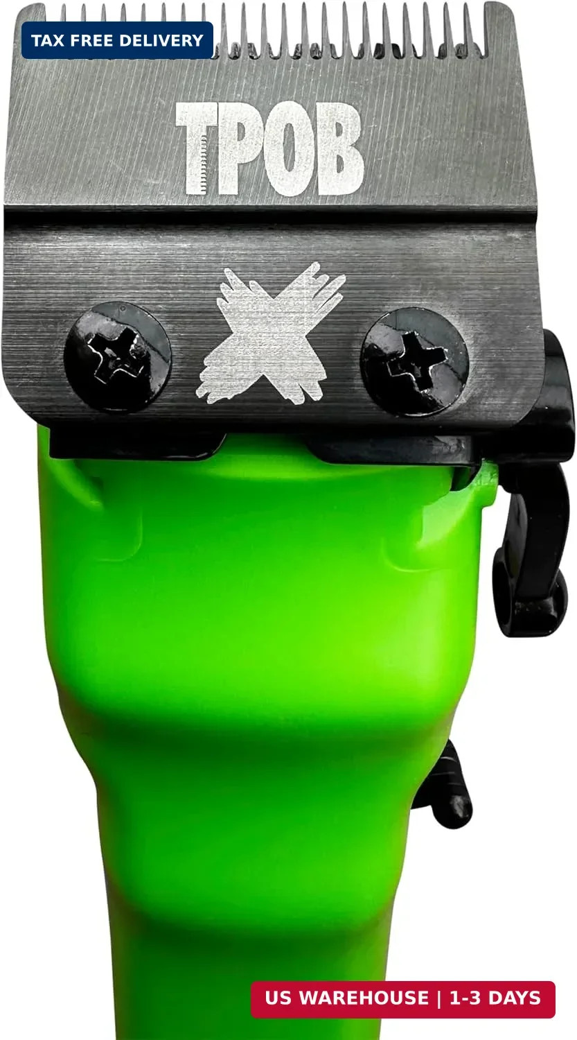 Slime 2 Barber Hair Clippers for Men 6800 RPM with Matte Green Case and X F