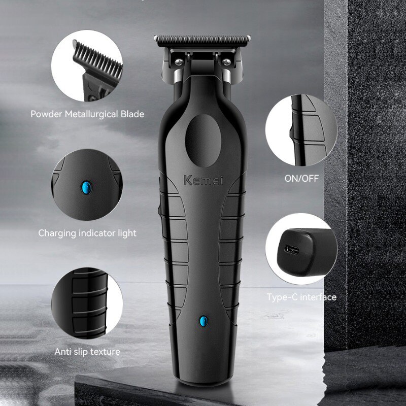 Kemei Cordless Hair Clipper Electric Hair Clipper 0 Gap Trimmer HairCutting 2299